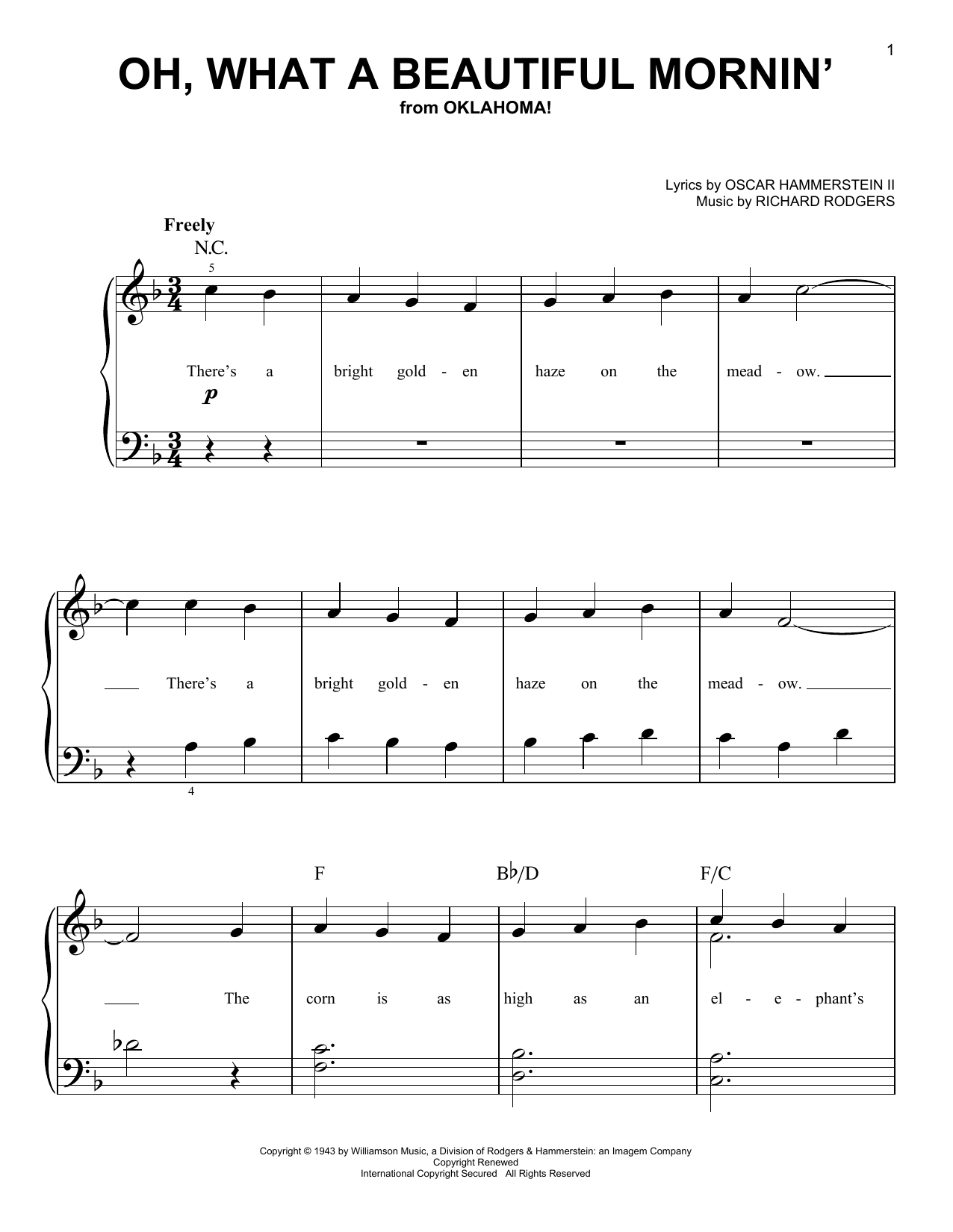 Produktbild zu: Oh, What A Beautiful Mornin' (from Oklahoma!)