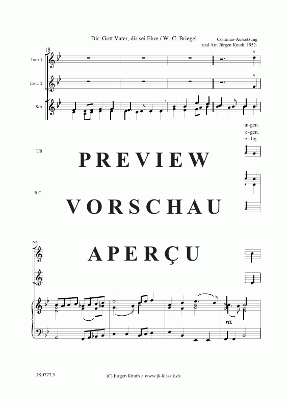 Produktgalerie: Seite 4 von 11 Dir, Gott Vater, dir sei Ehre (kl.Kantate), , Gemischter Chor + Streicher