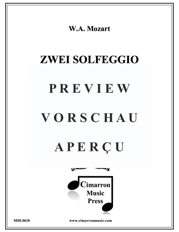 Produktgalerie: Seite 2 von 11 Zwei Solfeggien, K.V. 393, , Horn in F und Klavier