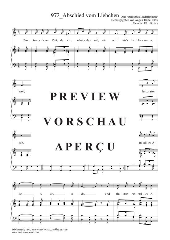 Product gallery: Page 2 of 3 Abschied vom Liebchen , , Piano and Voice