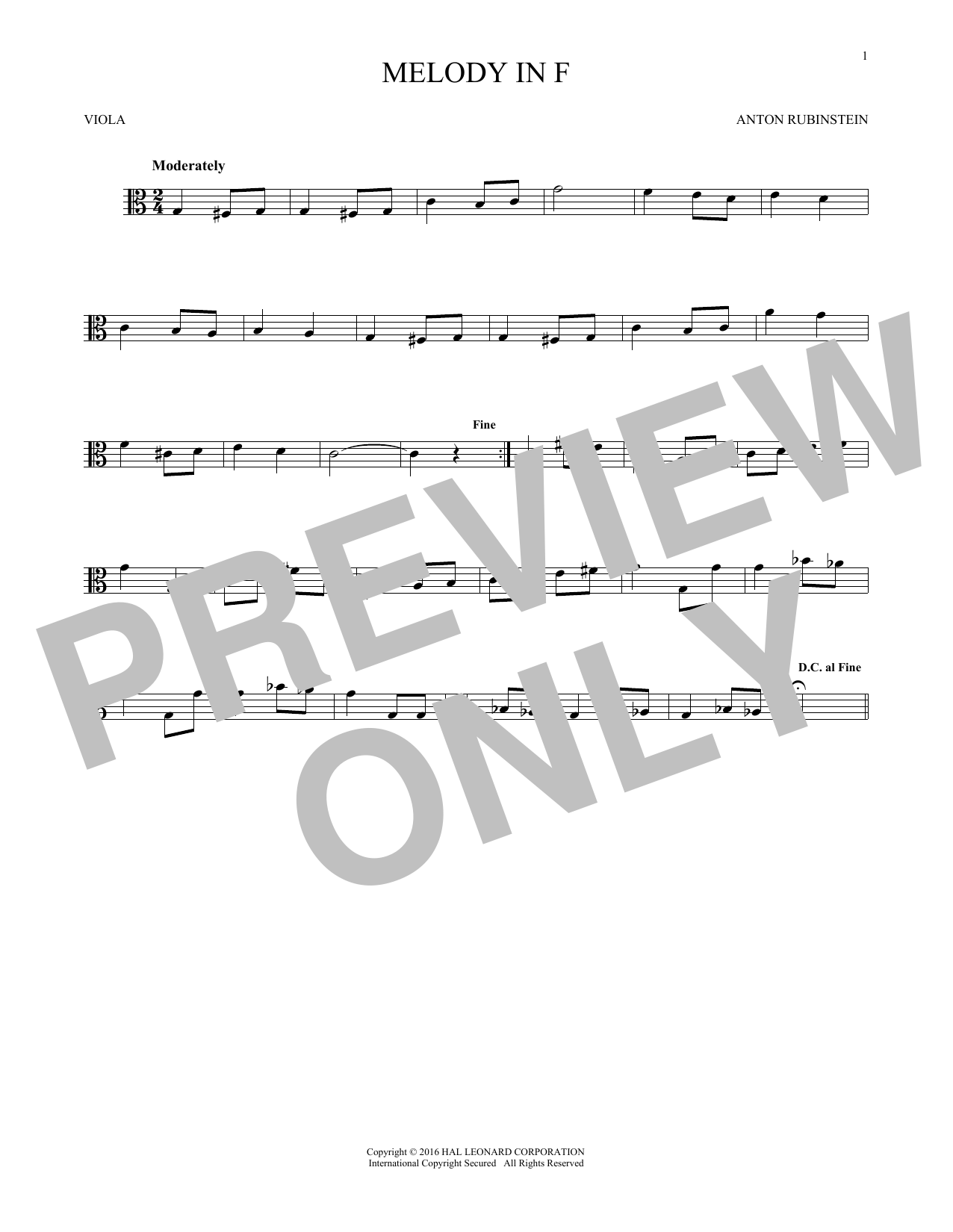 Product gallery: Page 1 of 1 Melody In F, Anton Rubinstein