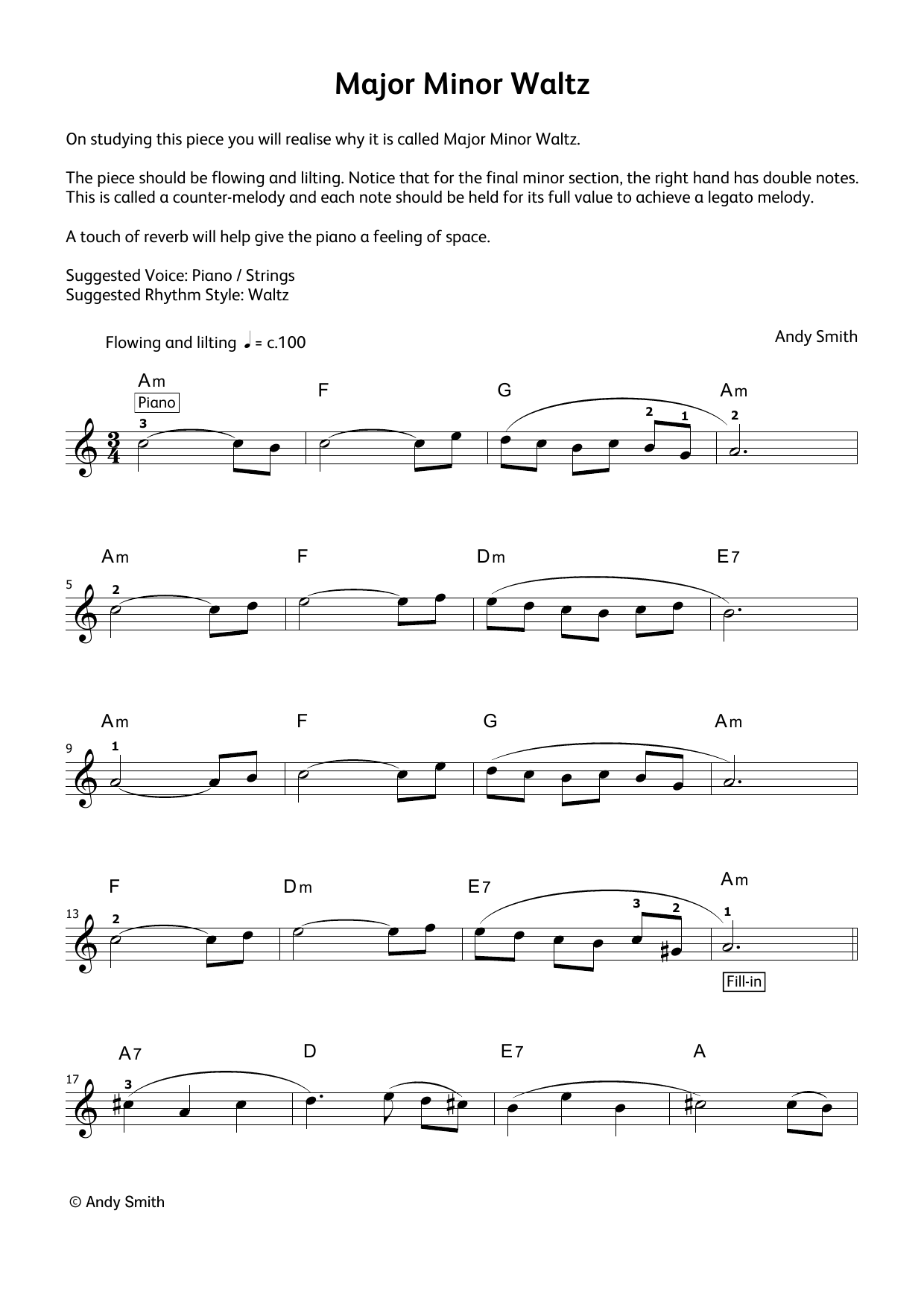 Produktgalerie: Seite 1 von 1 Major Minor Waltz (LCME Electronic Keyboard Grade 2 List B), Andy Smith, Klavier