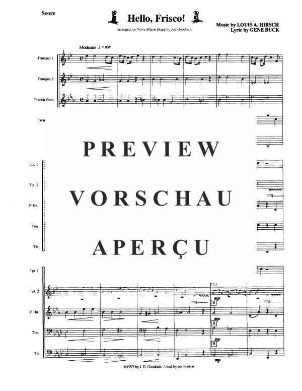 Produktgalerie: Seite 4 von 11 Hello, Frisco!, , Blechbläser Quintett