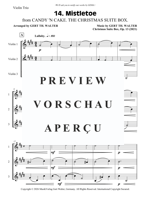 Produktgalerie: Seite 2 von 6 Mistletoe, , Violinen Trio