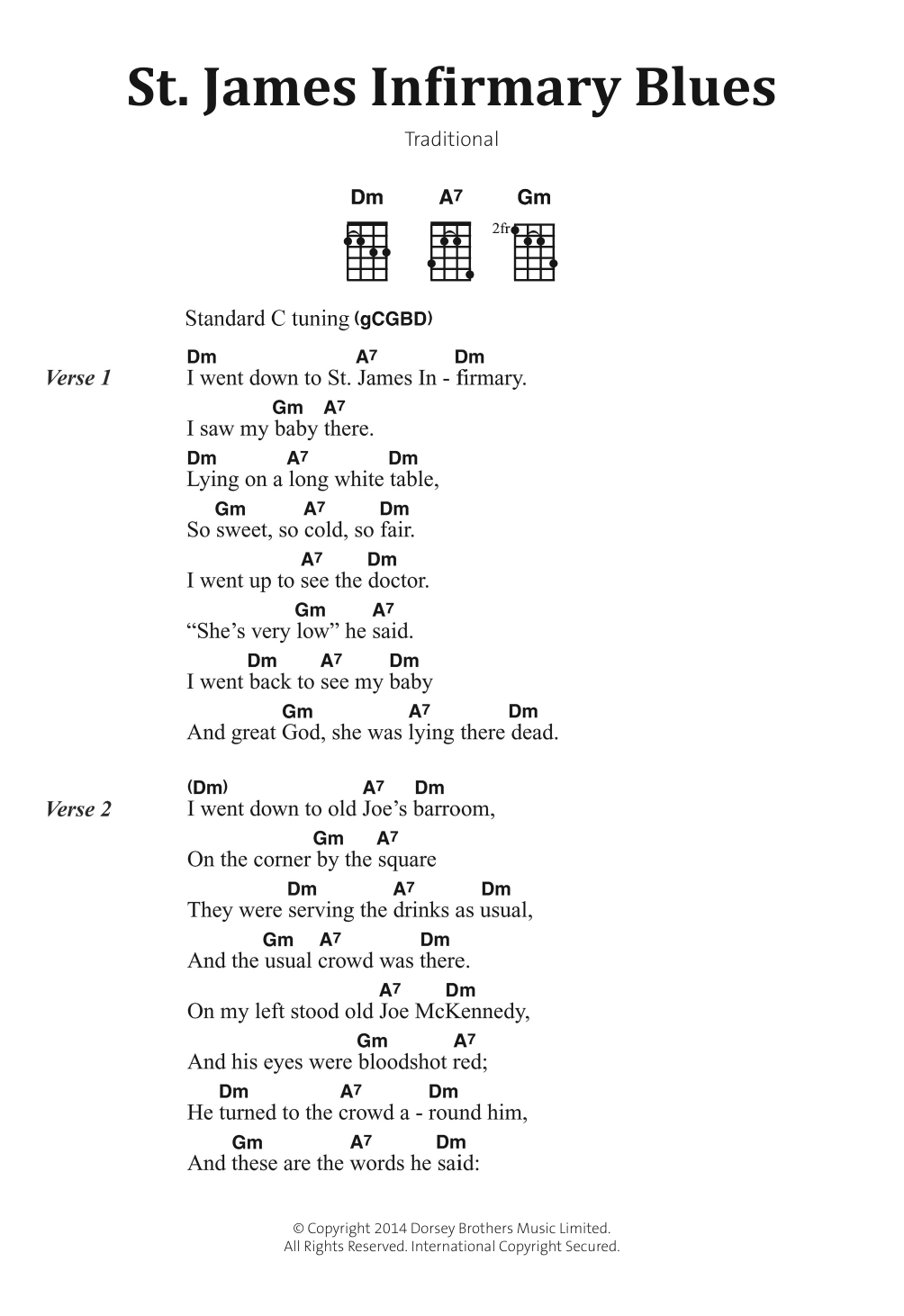 Product gallery: Page 1 of 1 St James' Infirmary Blues, Traditional
