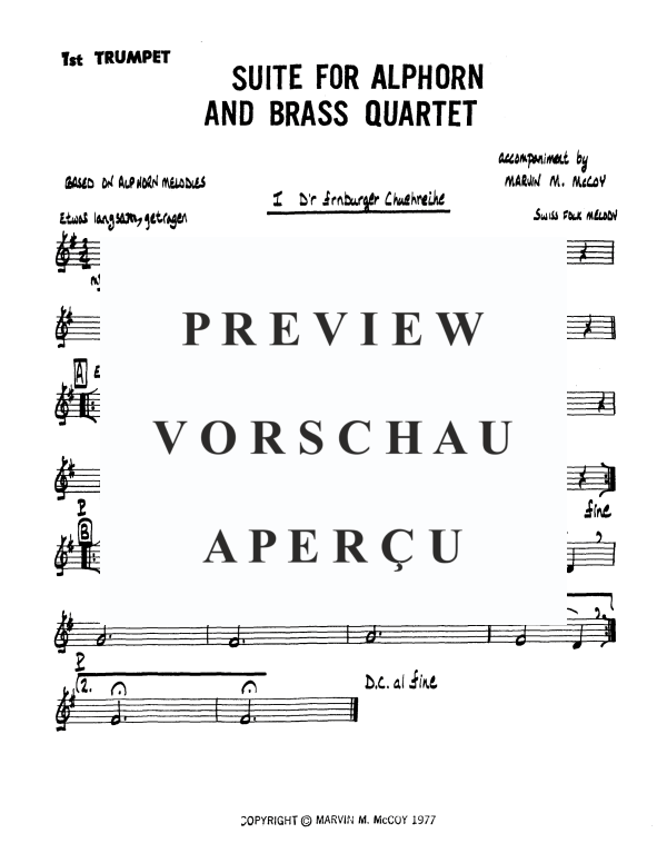 Produktgalerie: Seite 11 von 11 Medley, , Alphorn in F und Blechbläser Quartett