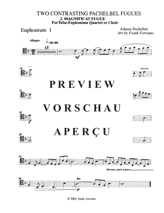 Product gallery: Page 10 of 18 Two Contrasting Pachelbel Fugues (Tuba Quintett EEE(T) , , TT)