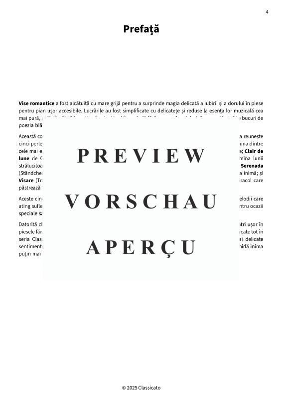 Produktgalerie: Seite 6 von 11 Visari romantice - Piese de pian delicate ?i u?or de cântat despre iubire ?i dor, , Klavier Solo
