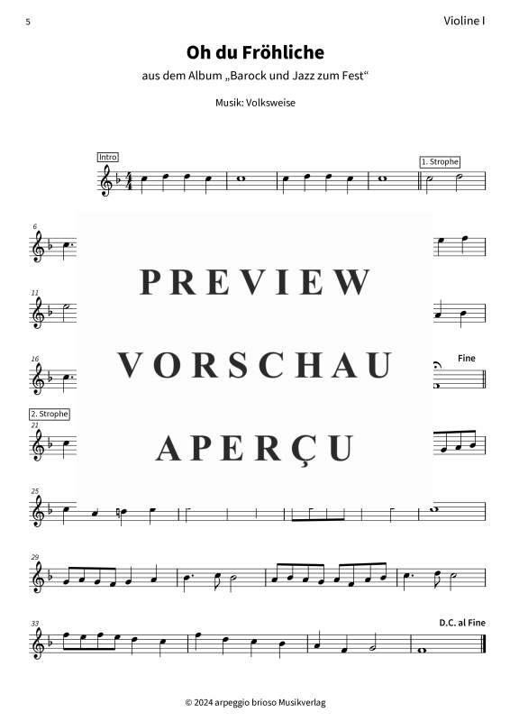 Product gallery: Page 7 of 8 Oh du Fröhliche - aus dem Album Barock und Jazz zum Fest, , (Duet 2x violin)