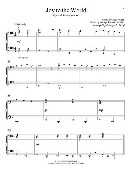 Product gallery: Page 1 of 1 Joy To The World, Isaac Watts