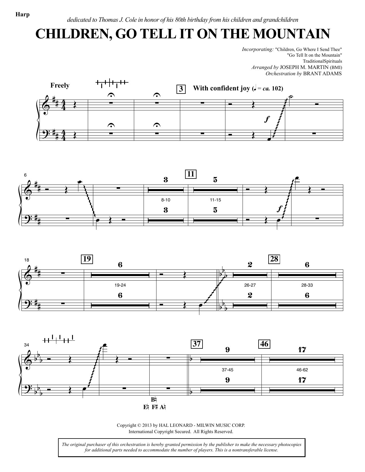 Produktbild zu: Children, Go Tell It on the Mountain - Harp