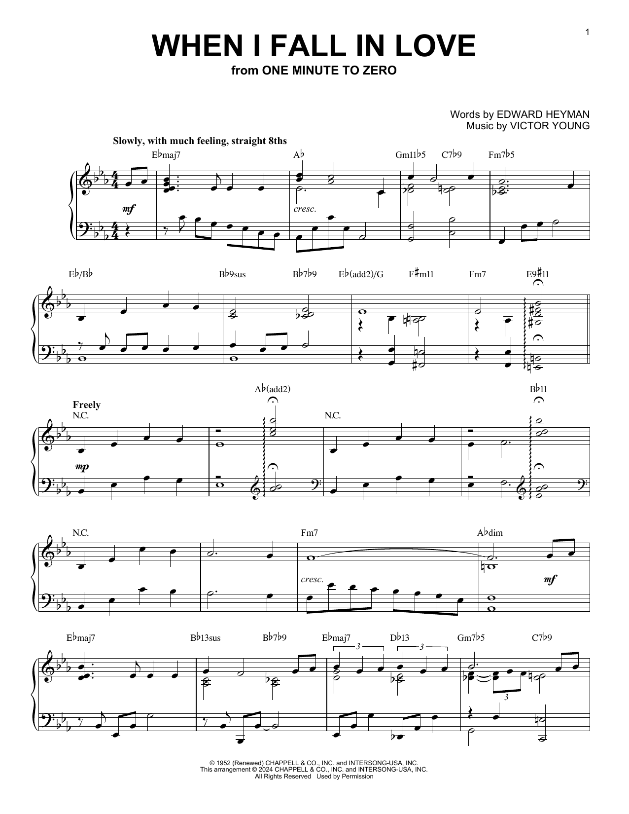 Produktbild zu: When I Fall In Love (arr. Brent Edstrom)