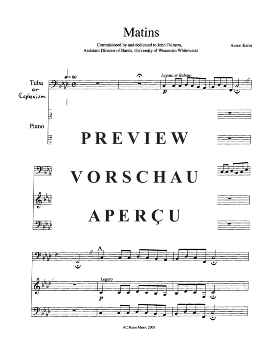 Produktgalerie: Seite 3 von 10 Matins , , (Tuba + Klavier)