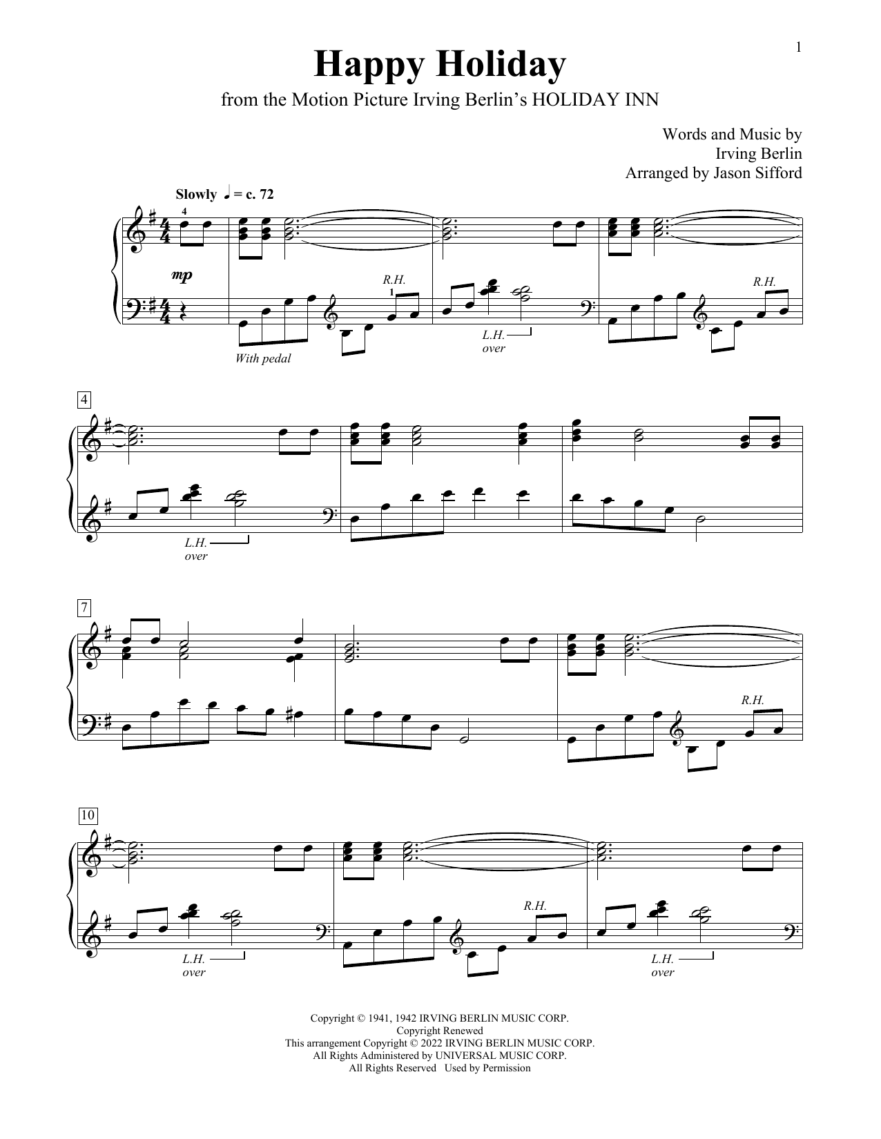 Produktbild zu: Happy Holiday (arr. Jason Sifford)