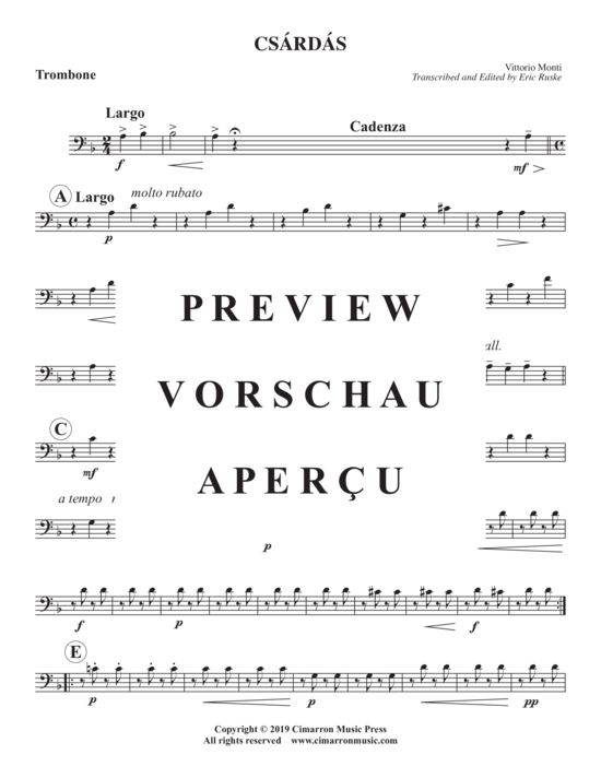 Produktgalerie: Seite 21 von 21 Czardas , , (Blechbläser Quartett + Horn in F Solo)