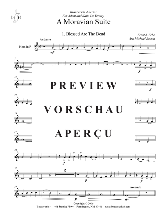 Produktgalerie: Seite 13 von 21 Moravian Suite, , (2xTrompete in B, Horn in F, Posaune)