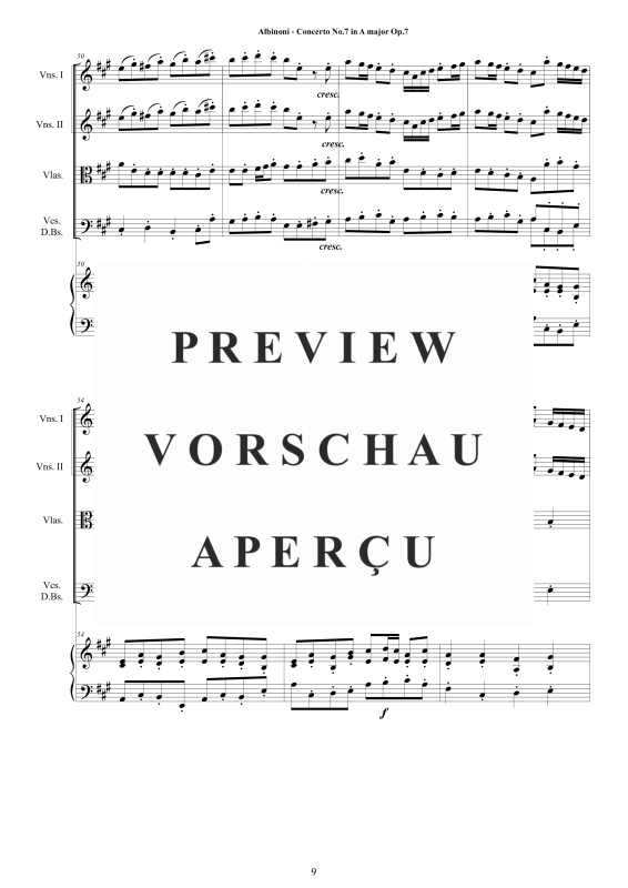 Product gallery: Page 10 of 11 Concerto No.7 in A-Dur Op.7, , String Ensemble and Harpsichord