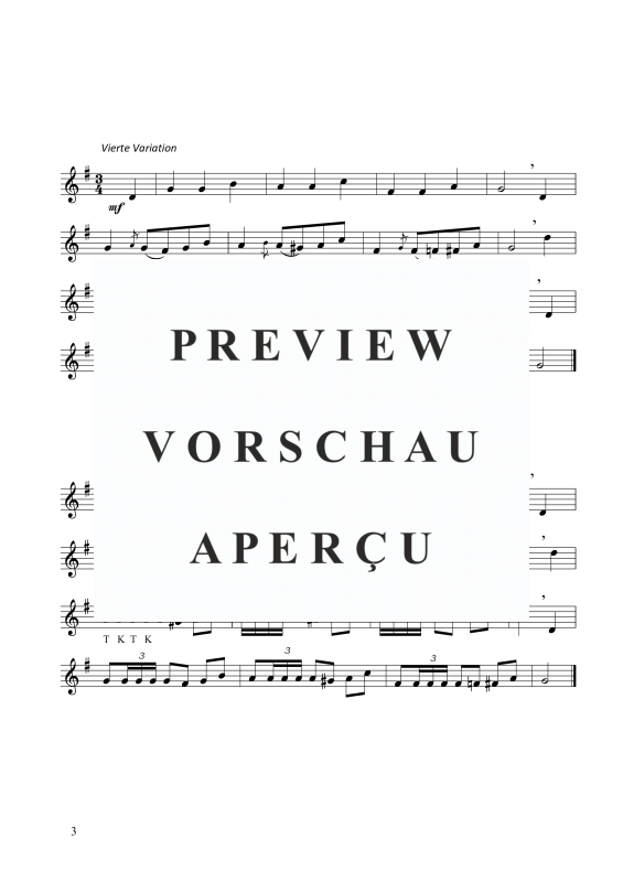 Product gallery: Page 4 of 4 Im Märzen der Baue ( 5 virtuose Variationen in G-Dur), , (soprano recorder solo)