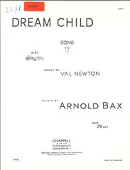 cover: Dream Child, Arnold Bax, Gesang, Klavier