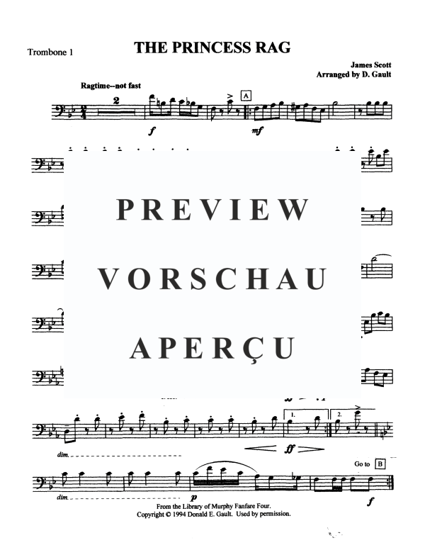 Produktgalerie: Seite 9 von 10 The Princess Rag, , Blechbläserquartett