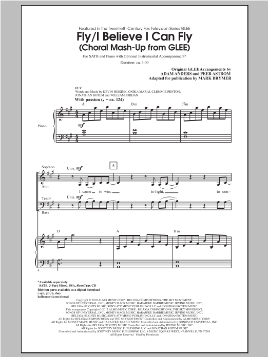 Produktbild zu: Fly / I Believe I Can Fly (Choral Mash-up from Glee) (ed. Mark Brymer)