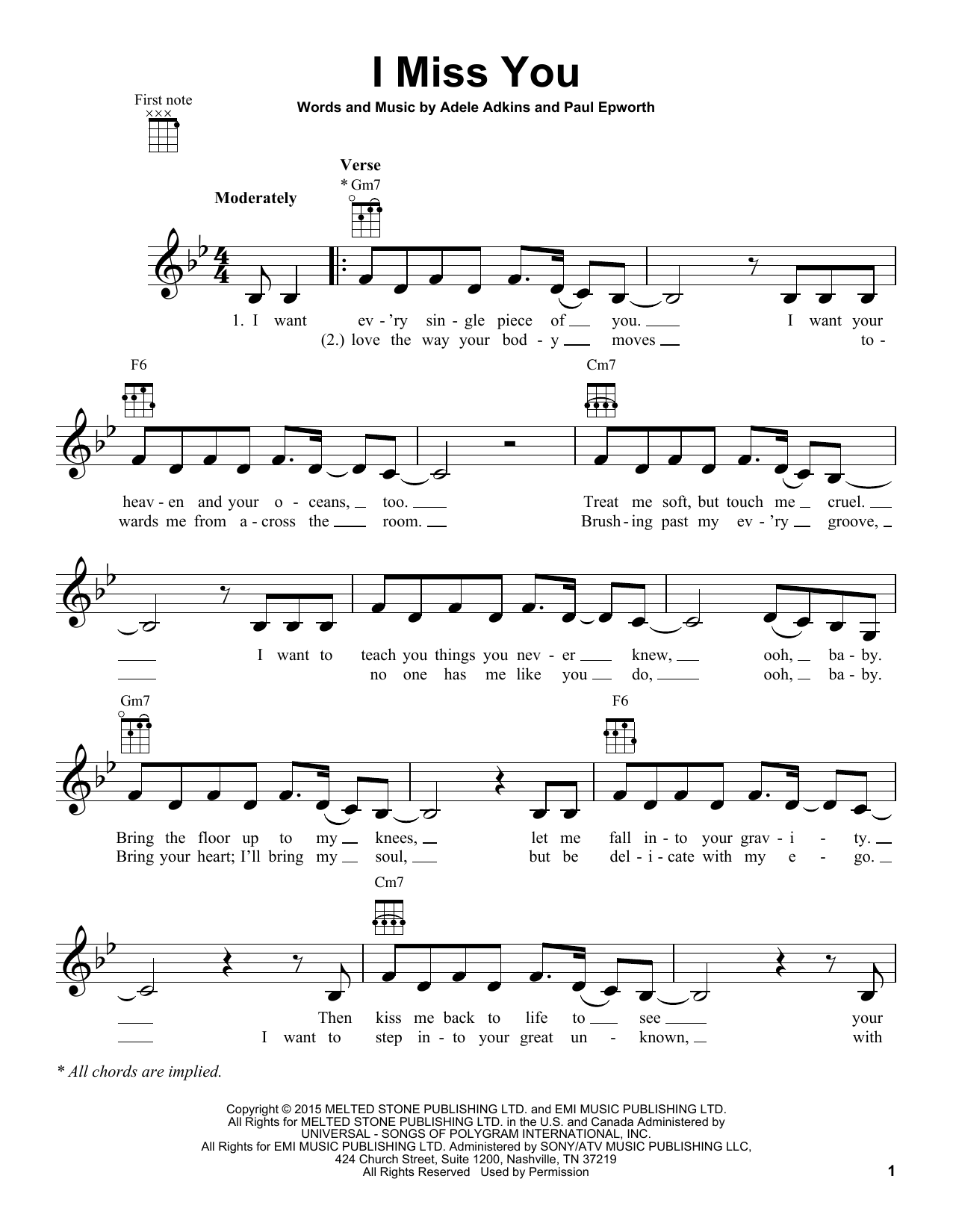 Product gallery: Page 1 of 1 I Miss You, Adele