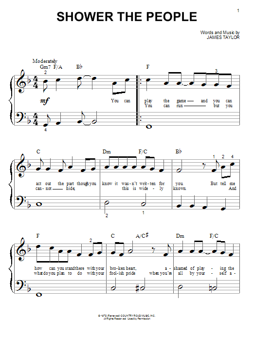 Produktgalerie: Seite 1 von 1 Shower The People, James Taylor, Klavier