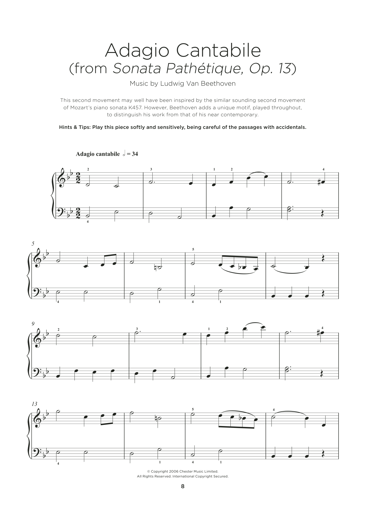 Product picture to: Piano Sonata No. 8 "Pathetique," Second Movement