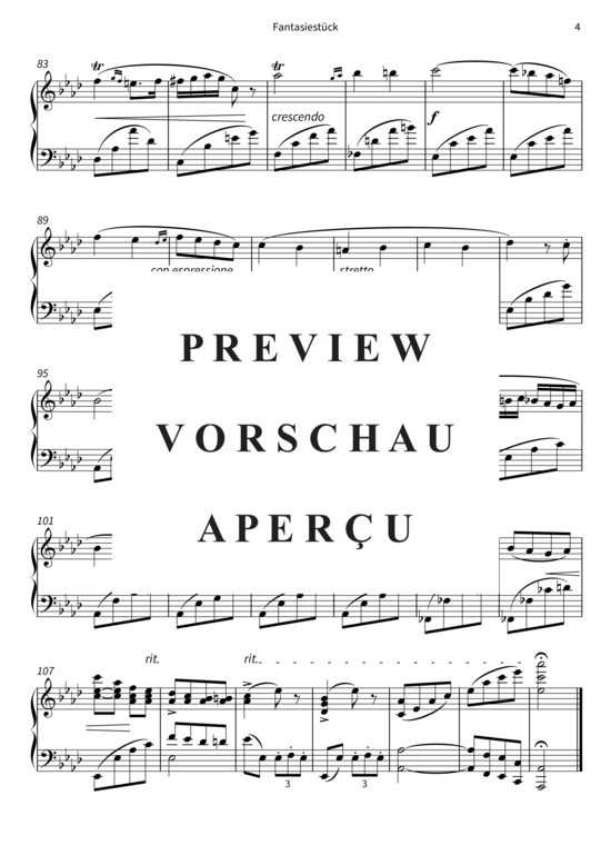 Product gallery: Page 7 of 7 Fantasiestück - Nr. 1 aus Drei Klavierstücke op. 1 , , Piano Solo