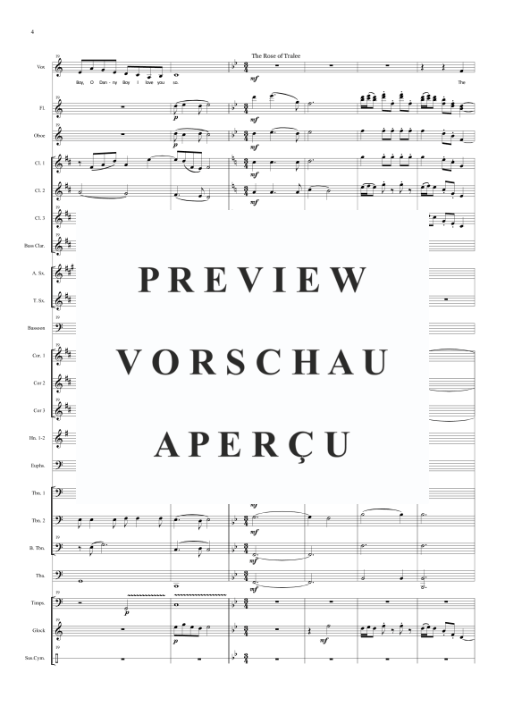 Produktgalerie: Seite 7 von 11 Irish medley for voice and concert band, , Solo Gesang und Orchester