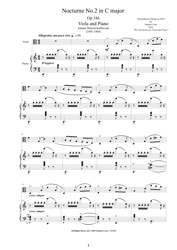 Produktbild zu: Nocturne Nr.2 Op.186Johann Wenzel Kalliwoda