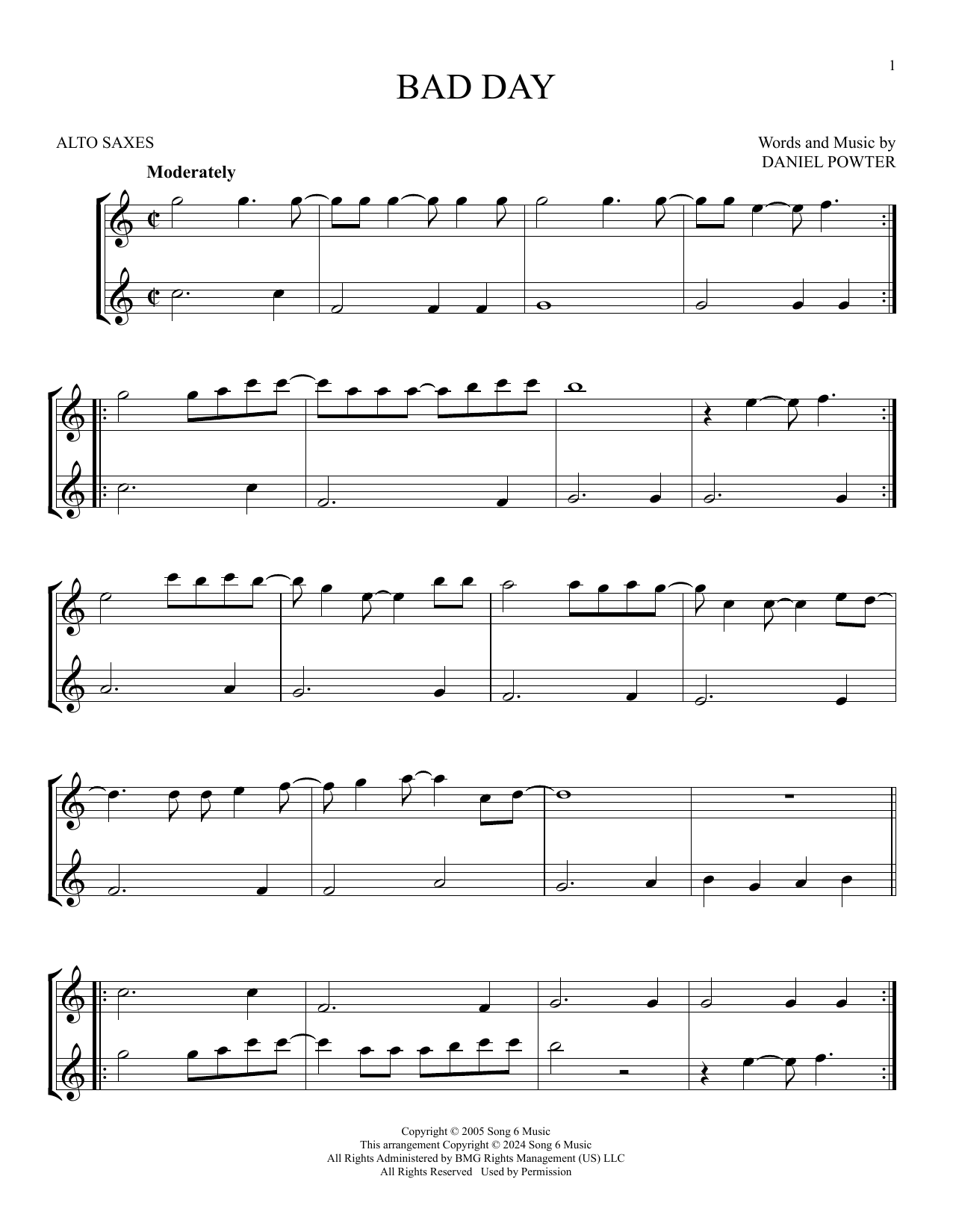 Product gallery: Page 1 of 1 Bad Day, Daniel Powter