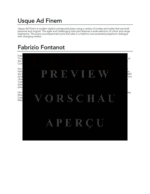 Product gallery: Page 4 of 11 Usque Ad Finem, , (tuba and piano)