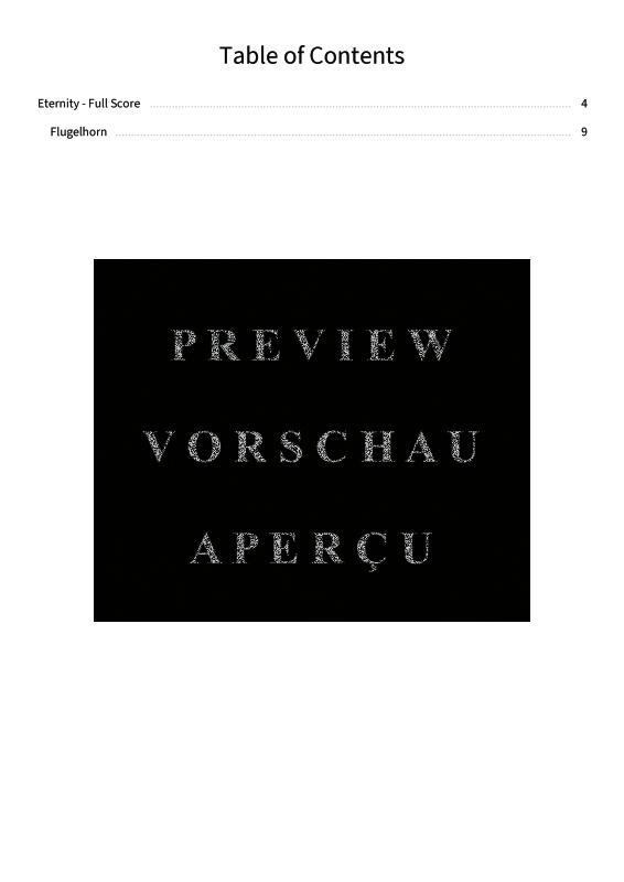gallery: Eternity, , Flügelhorn/Trompete in B und Klavier
