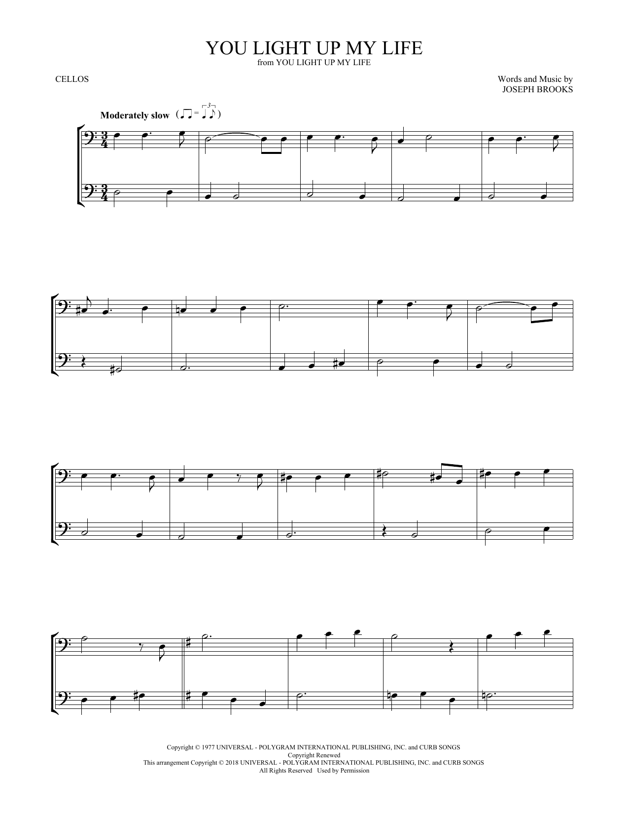 Produktgalerie: Seite 1 von 1 You Light Up My Life, Debby Boone, Violoncello