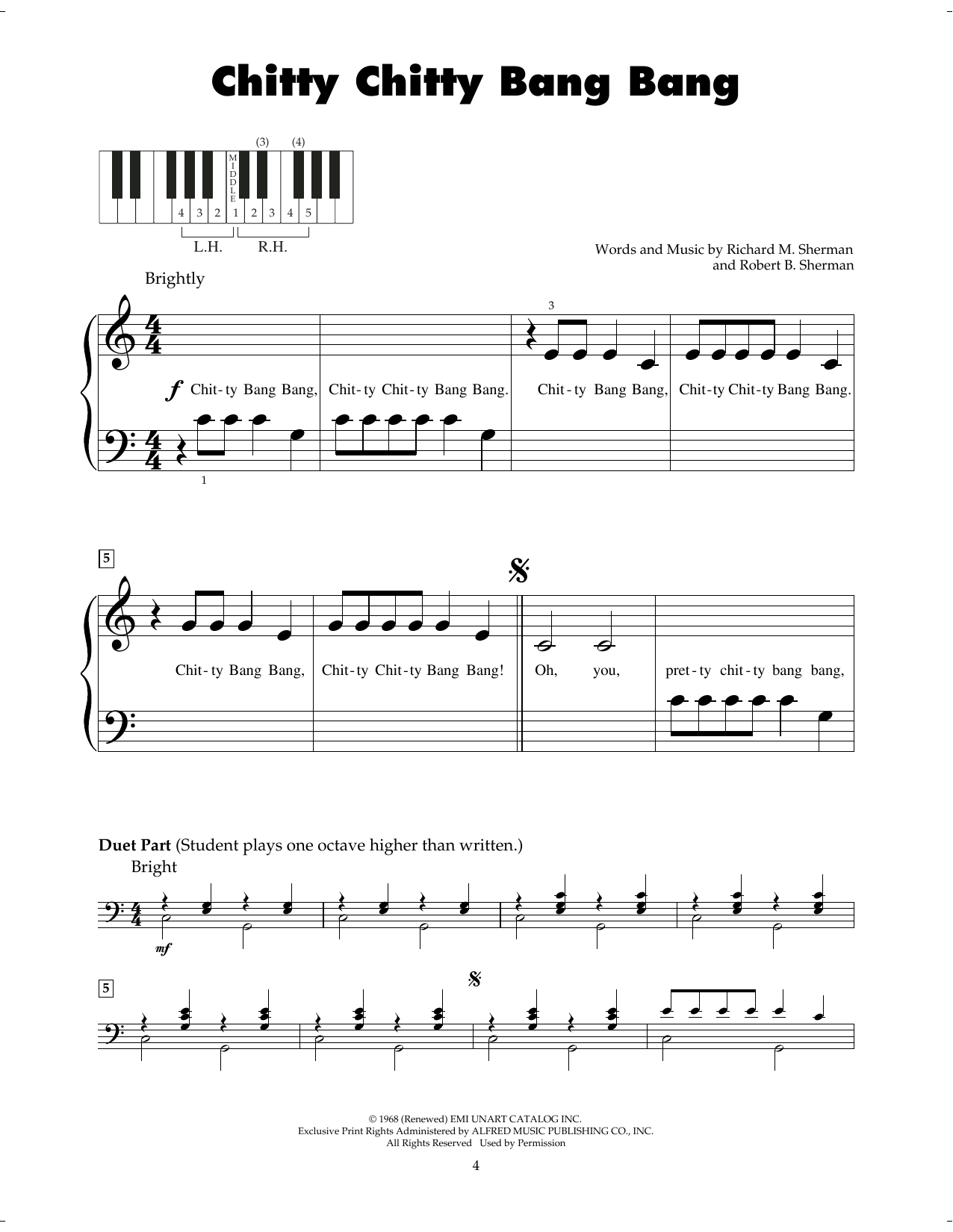 Produktgalerie: Seite 1 von 1 Chitty Chitty Bang Bang, Sherman Brothers, Klavier
