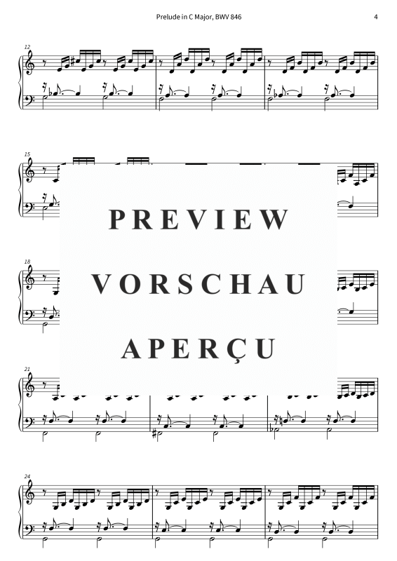 gallery: Prelude in C Major - From The Well-Tempered Clavier, Book 1, , (Klavier Solo)