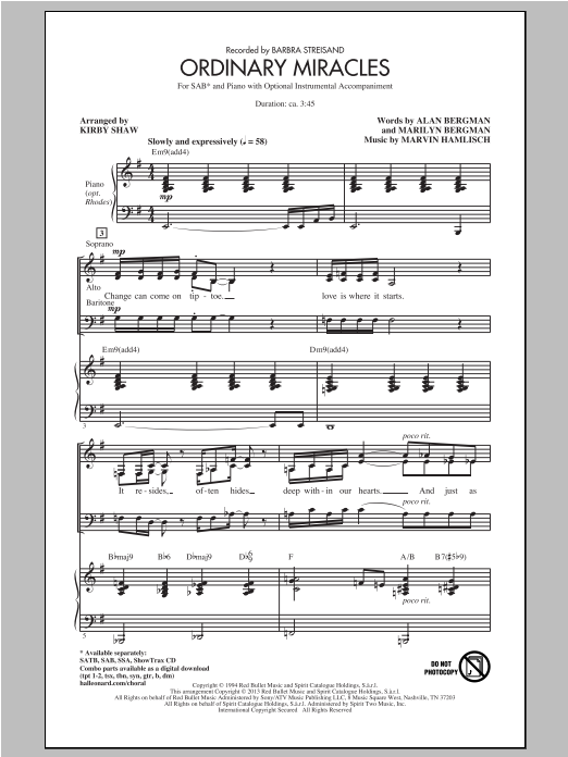 Product gallery: Page 1 of 1 Ordinary Miracles, Kirby Shaw