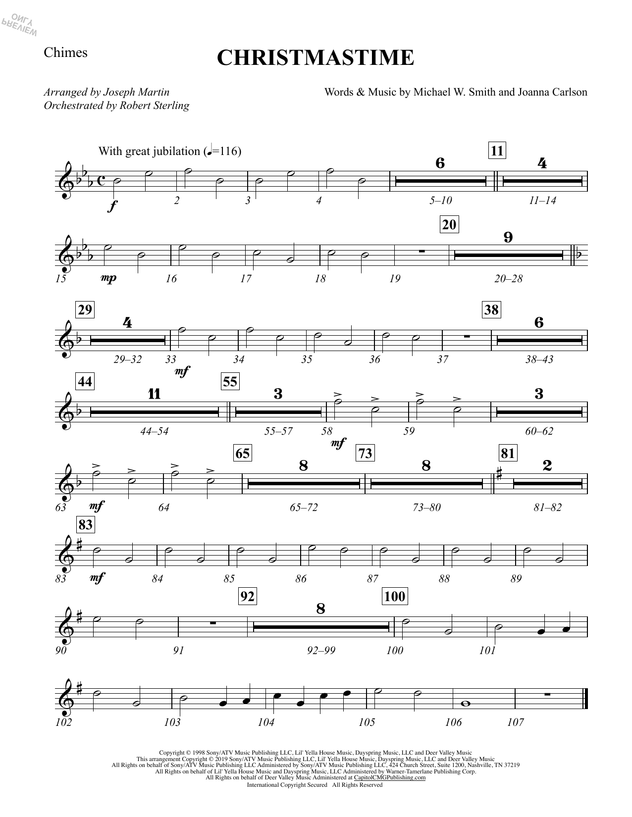 Product picture to: Christmastime (arr. Joseph M. Martin) - Chimes