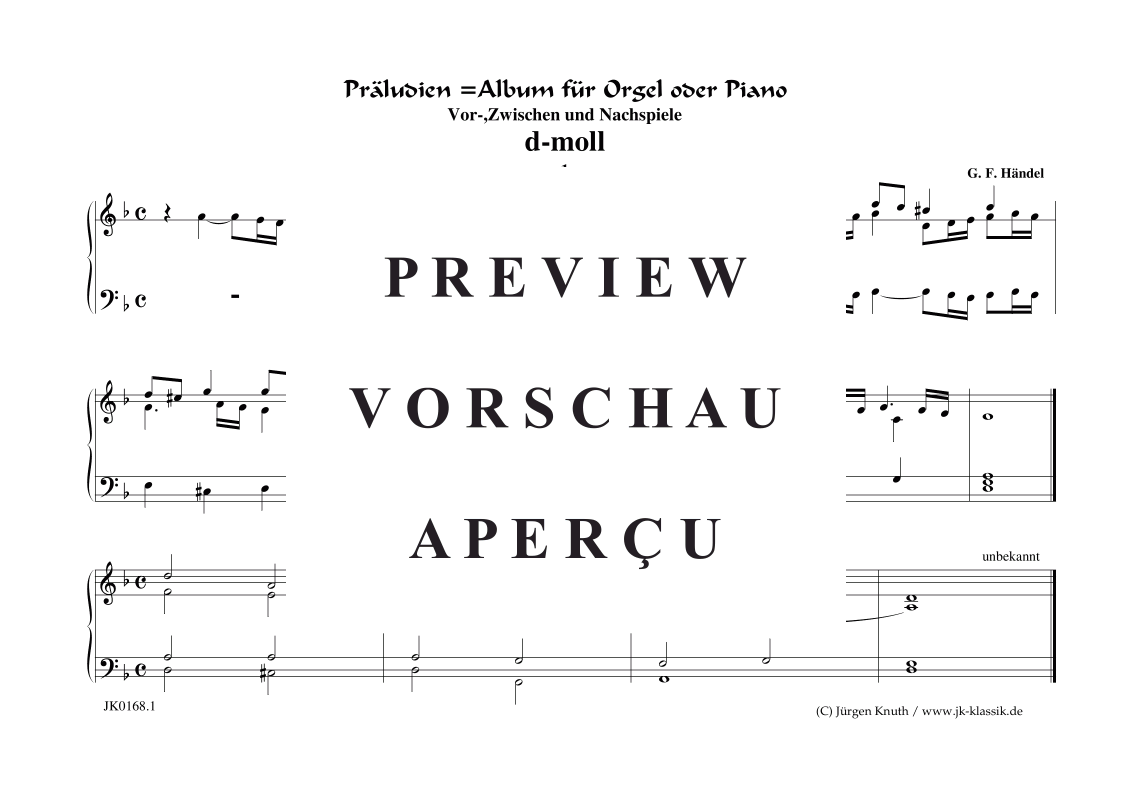 Product gallery: Page 2 of 11 Präludien D-Moll , , (organ/piano solo)