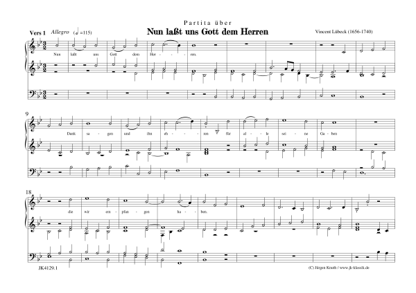 Nun laßt uns Gott dem Herren (Partita)
