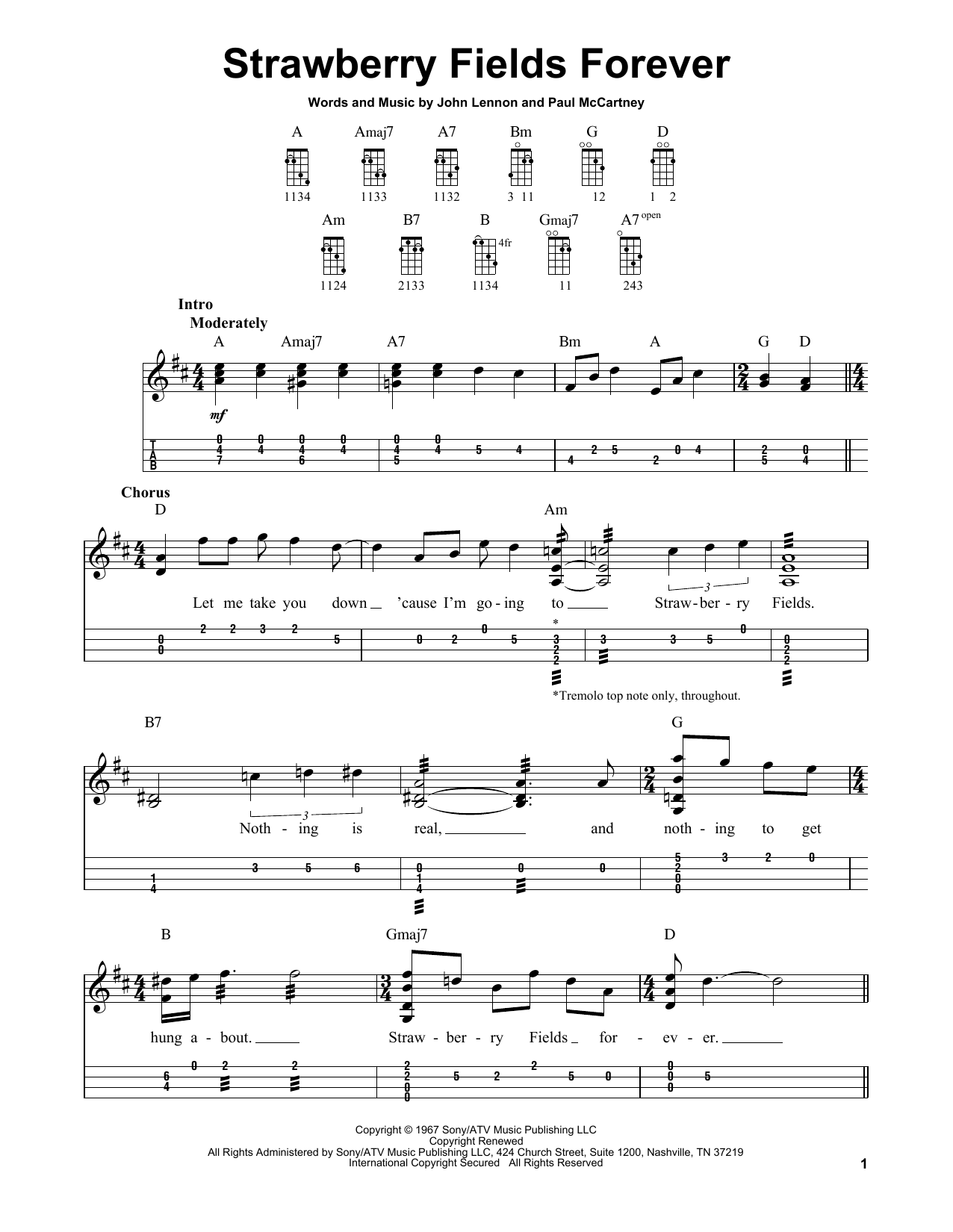 Product gallery: Page 1 of 1 Strawberry Fields Forever, The Beatles