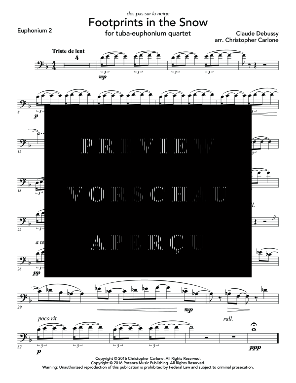 Product gallery: Page 10 of 11 Footprints in the Snow, , (Tuba Quartett EETT)