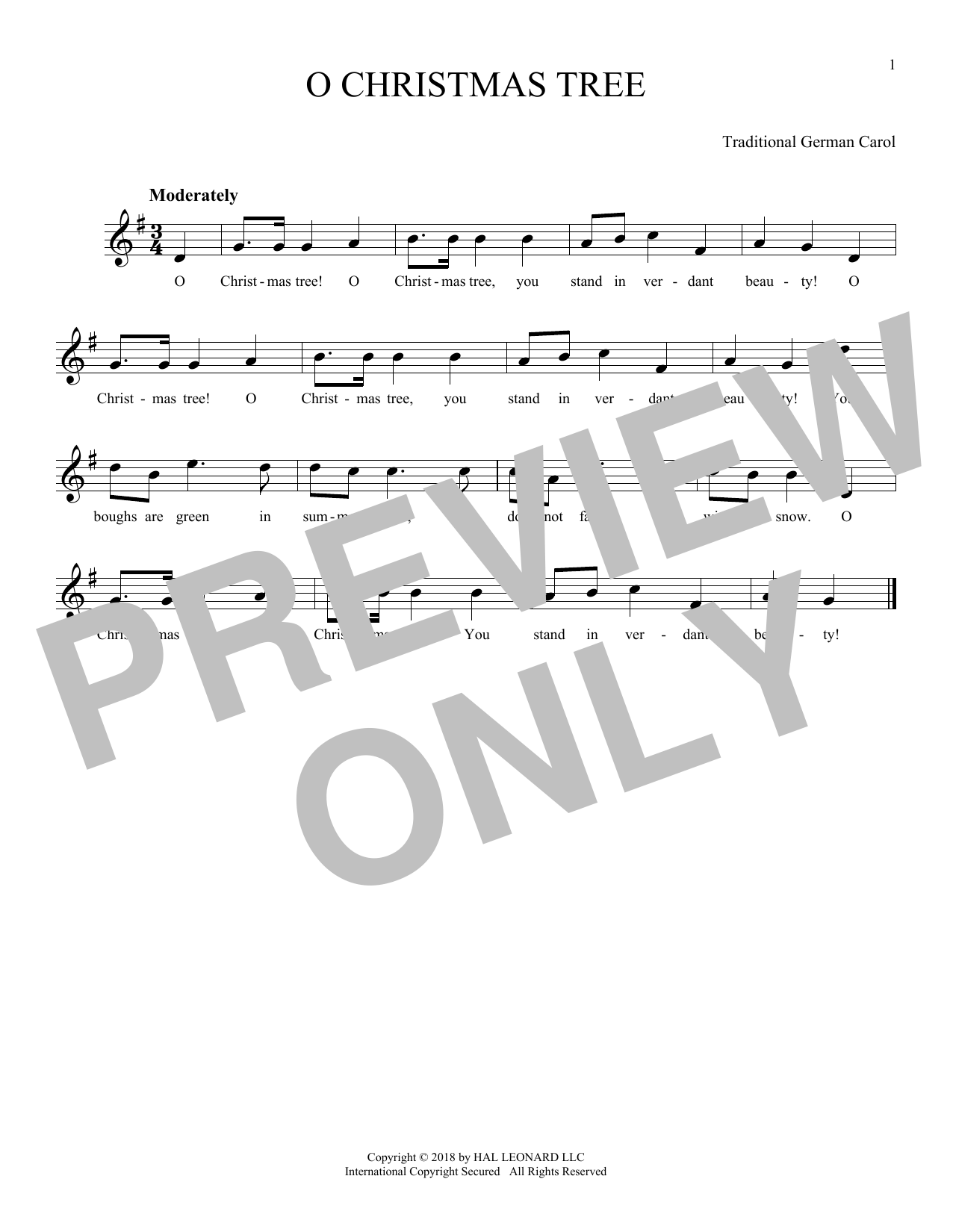 Product gallery: Page 1 of 1 O Christmas Tree, Traditional German Carol