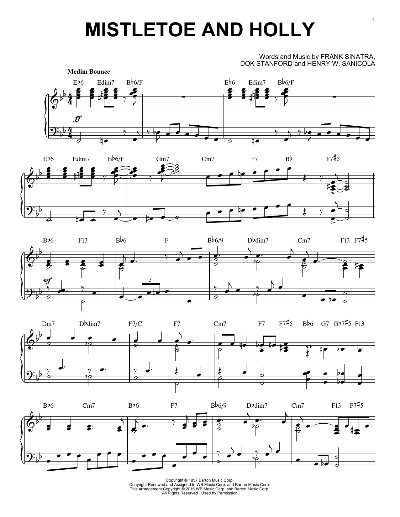 Product gallery: Page 1 of 1 Mistletoe And Holly [Jazz version] (arr. Brent Edstrom), Frank Sinatra