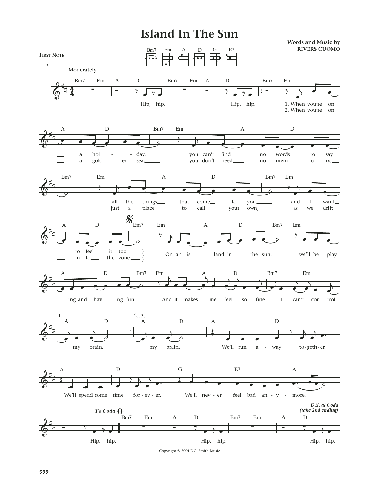 Produktgalerie: Seite 1 von 1 Island In The Sun (from The Daily Ukulele) (arr. Jim Beloff), Weezer, Ukulele
