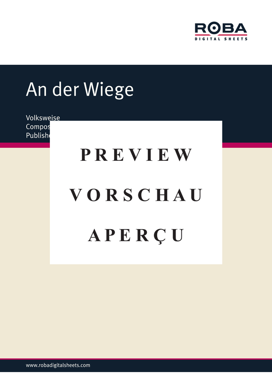 Product gallery: Page 2 of 4 An der Wiege , , Piano and Voice