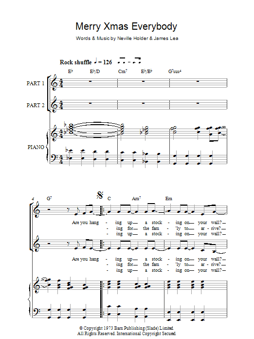 Produktgalerie: Seite 1 von 1 Merry Xmas Everybody (arr. Rick Hein), Slade, Chor