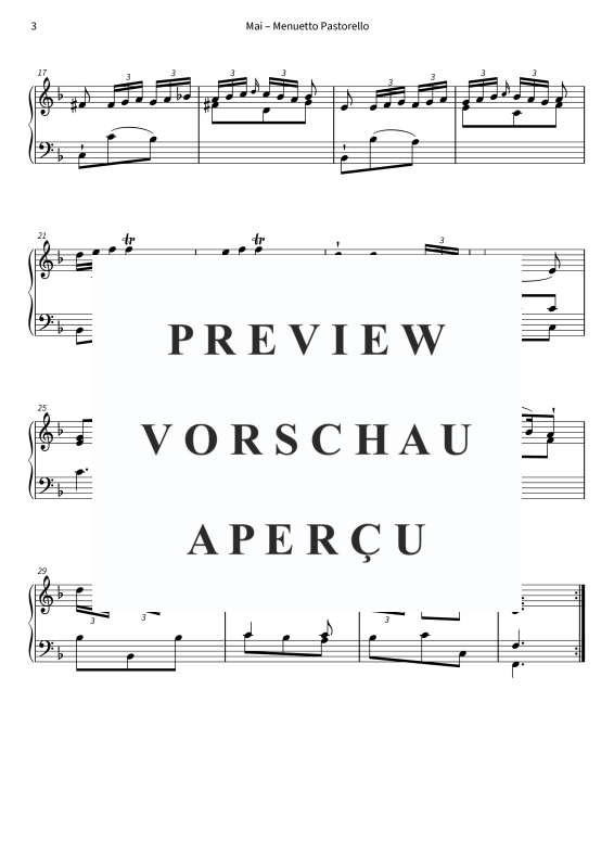Produktgalerie: Seite 5 von 5 Mai - Menuetto Pastorello, , Klavier Solo