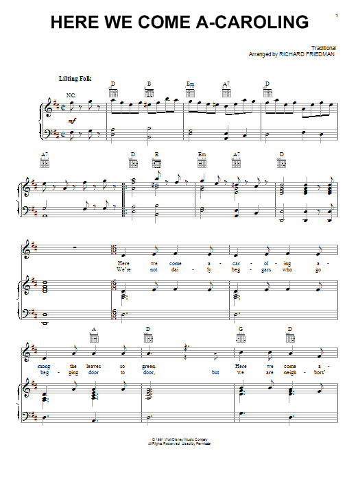 Produktbild zu: Here We Come A-Caroling